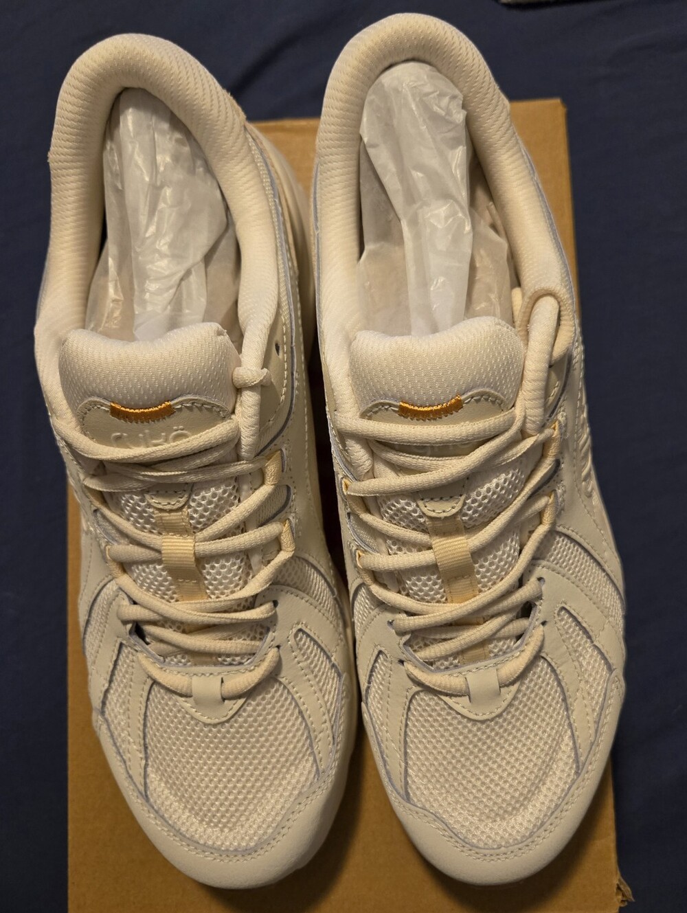 Ryka Cream and White Chunky Mesh Athletic Sneakers - Size 11
